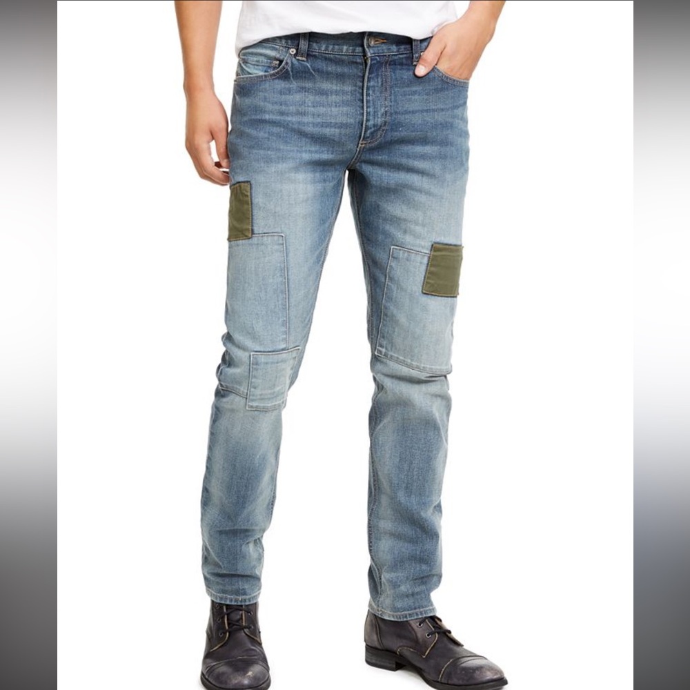 American Rag Patchwork Blue Denim Jeans Size 30